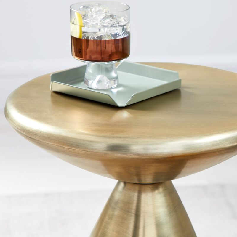 West Elm Cosmo New Martini Side Table Antique Brass image number 2